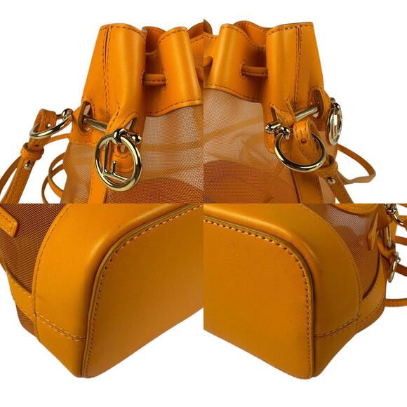 FENDI Orange Leather Shoulder Bag - Picture 3 of 5